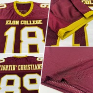 Custom Burgundy White-Old Gold Mesh Authentic Football Jersey Custom Burgundy White-Old Gold Mesh Authentic Football Jersey